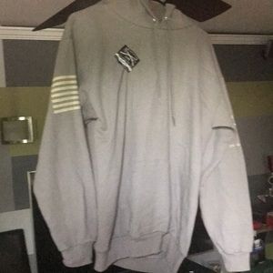 Pullover gray grunt style hoodie